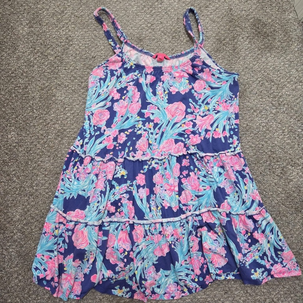 Lilly Pulitzer Loro Corsica blue toucan dress